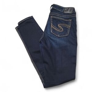 Silver Dark Denim Jeans Size 28